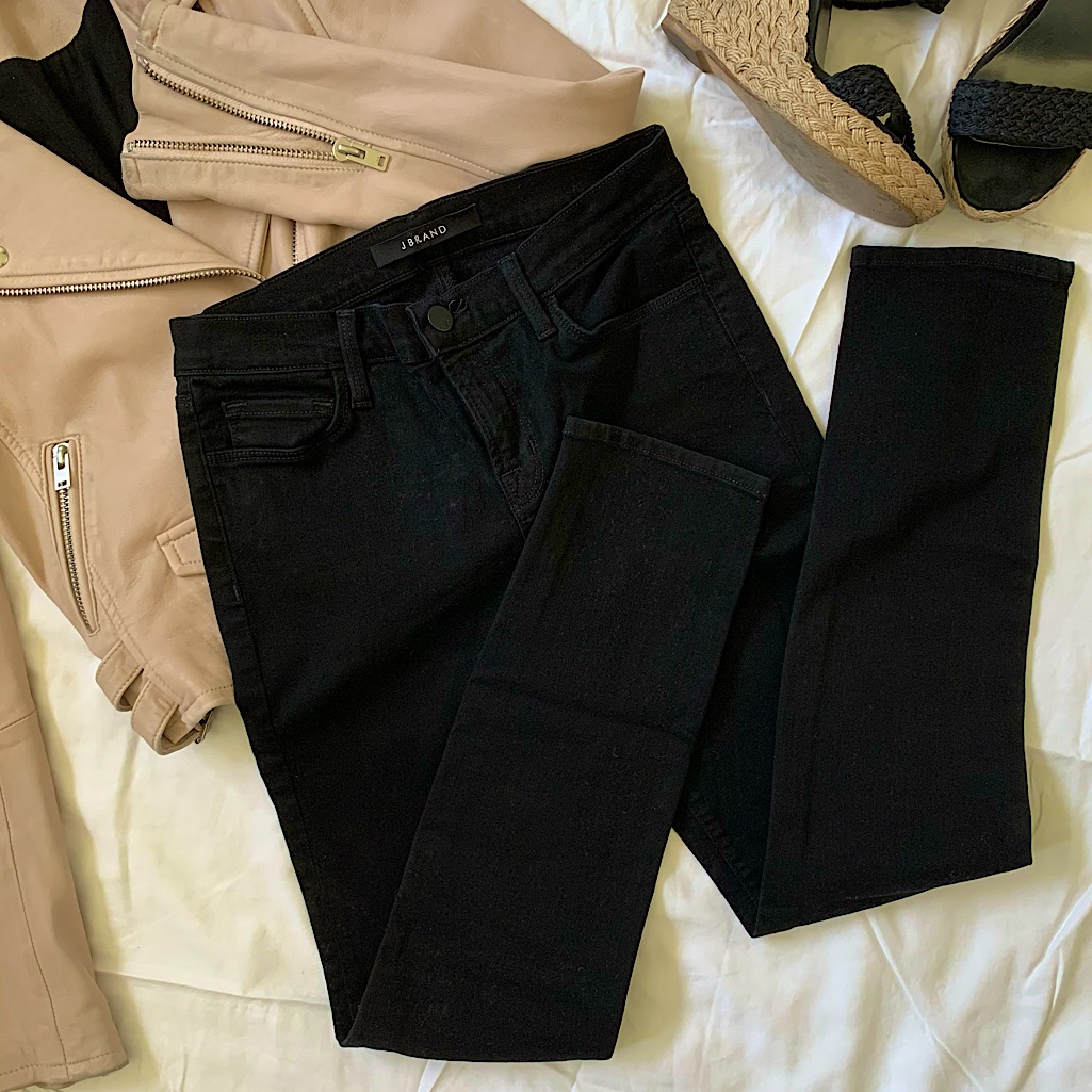 J Brand Skinny Leg In Black Shadow B05